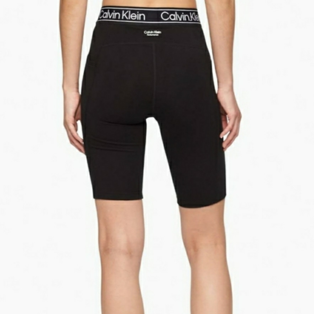 Calvin Klein Black Bike Shorts with Elastic Waistband